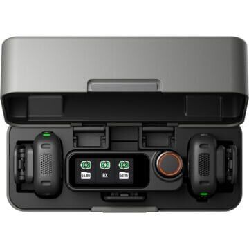 DJI Mic 3 İki Kişilik Kompakt Kablosuz Mikrofon Sistemi/Kamera ve Akıllı Telefon için Kaydedici