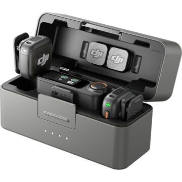 DJI Mic 3 İki Kişilik Kompakt Kablosuz Mikrofon Sistemi/Kamera ve Akıllı Telefon için Kaydedici