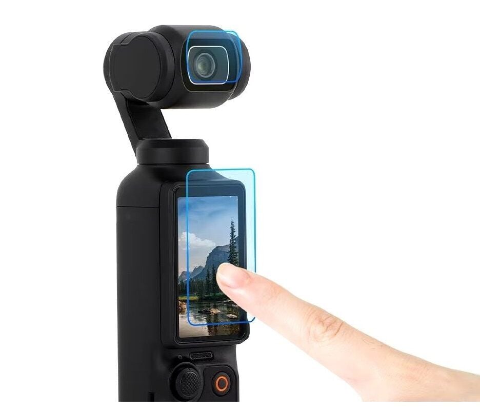 Oem DJI Osmo Pocket 4P / 4 / 3 İçin Cam Ekran Koruyucu Seti
