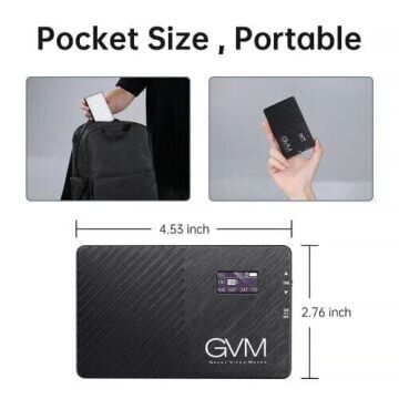 GVM 8RS RGB Kamera Üstü Dahili Akülü Mobil Led Işık (11x7cm)