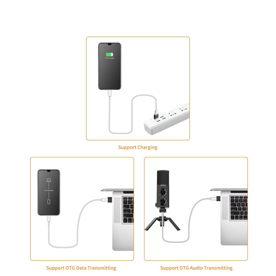 Comica CVM-USBC-A OTG USB-C'den USB-A'ya Adaptör