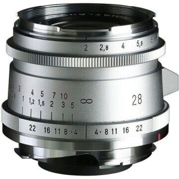 Voigtlander Ultron Vintage 28mm F2.0 Aspherical Type II Leica M Mount Lens (Gümüş)