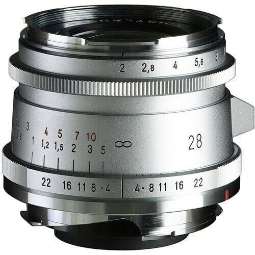 Voigtlander Ultron Vintage 28mm F2.0 Aspherical Type II Leica M Mount Lens (Gümüş)