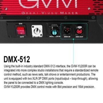 GVM YU200R 200W RGB LED Panel Işık (Hardcase)