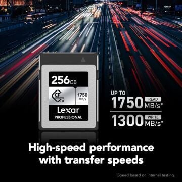 Lexar 256GB Professional CFexpress Silver Type B + Lexar Type B Kart Okuyucu