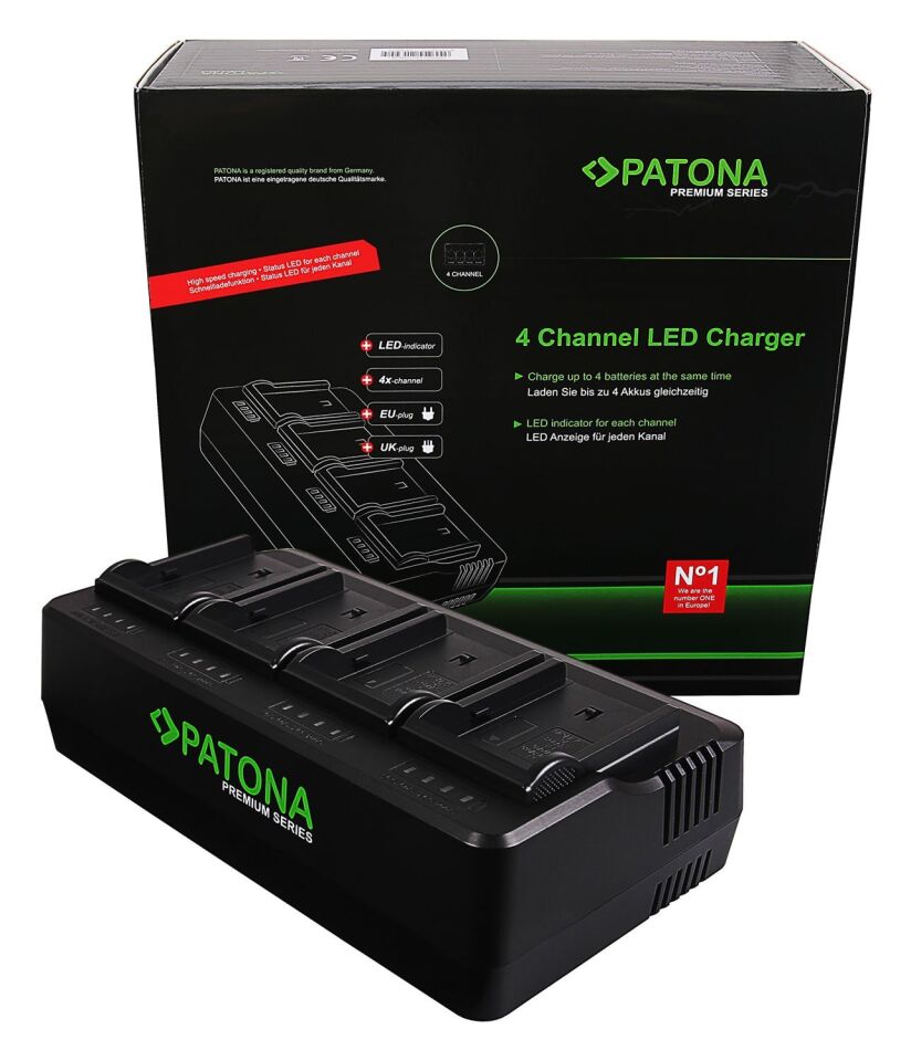 PATONA Premium 1688 / 1691 Sony BP-U30 BP-U60 BP-U90 BP-U95 için  4'lü Şarj Cihazı