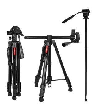 Kingjoy VT-890H6 Video Tripod Yatay Olan Orta Boru Özelliği