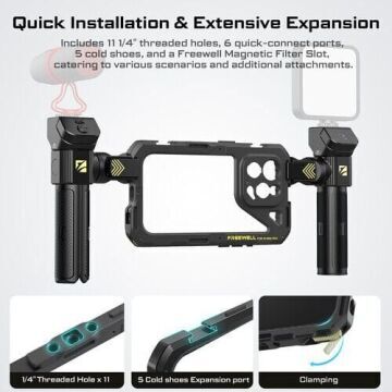 Freewell Genius Smartphone Rig Cage for iPhone 15 Pro Max