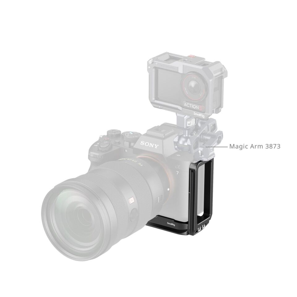 SmallRig 6034 Sony Alpha 7 V / 7R V / 7 IV  için AirTag Yuvalı L Şekilli Montaj Plakası