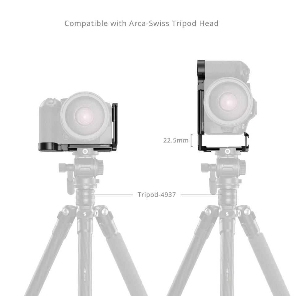SmallRig Canon 5962 EOS R6III Mark III / R6II Mark II için AirTag Yuvalı  L Şekilli Montaj Plakası