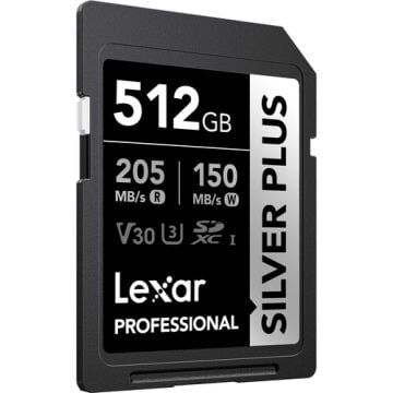Lexar 512GB Professional SILVER PLUS UHS-I SDXC Hafıza Kartı