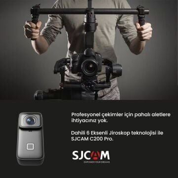 Sjcam C200 Pro Mini Aksiyon Kamera 4K/30 Frm - 6 Eksenli Stabilizatör