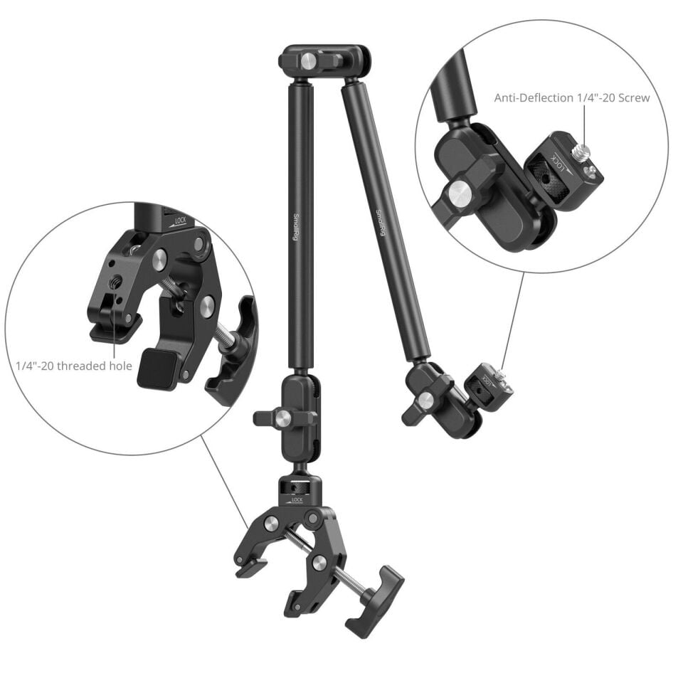 SmallRig 5626 Masaüstü Sihirli Kol Yengeç Şeklinde Kelepçe Kiti (MagSafe Uyumlu Sürüm)