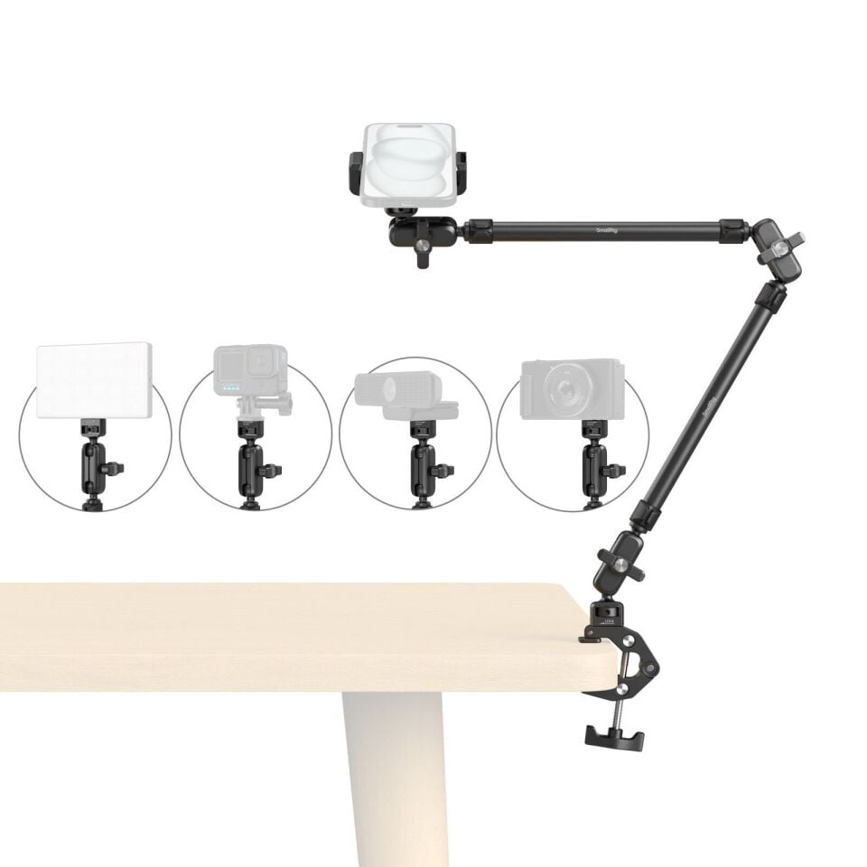 SmallRig 5625 Masaüstü Sihirli Kol Yengeç Şeklinde Kelepçe Kiti