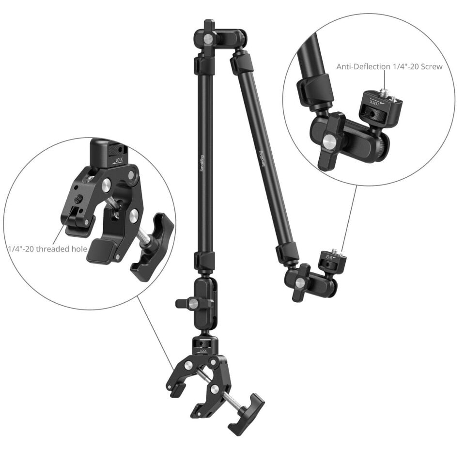 SmallRig 5625 Masaüstü Sihirli Kol Yengeç Şeklinde Kelepçe Kiti