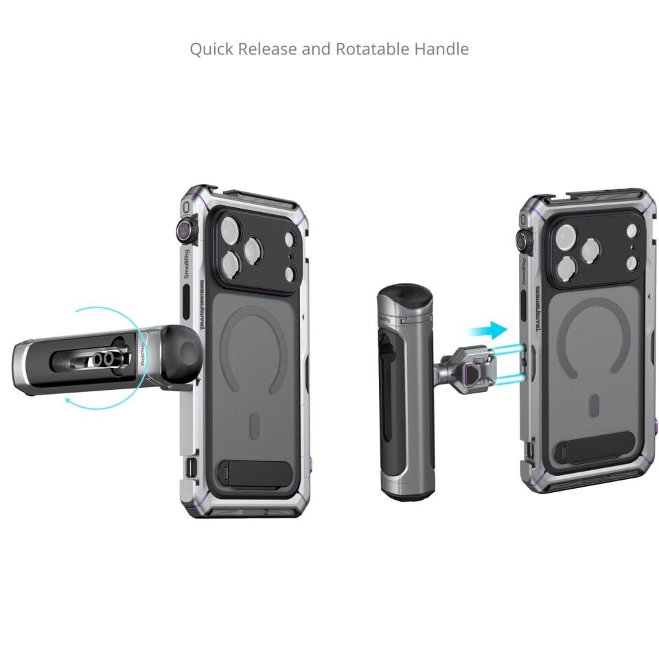 SmallRig 5584 Megatron Edition iPhone 17 Pro Max  için Çift El Tipi Mobil Cihaz Kiti