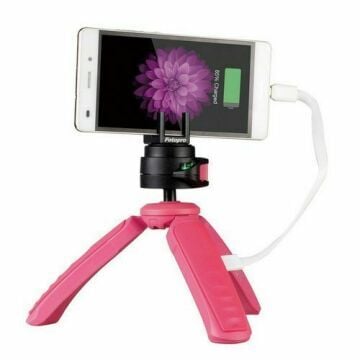Fotopro X-POD Power Bankli Mini Tripod (Pembe)