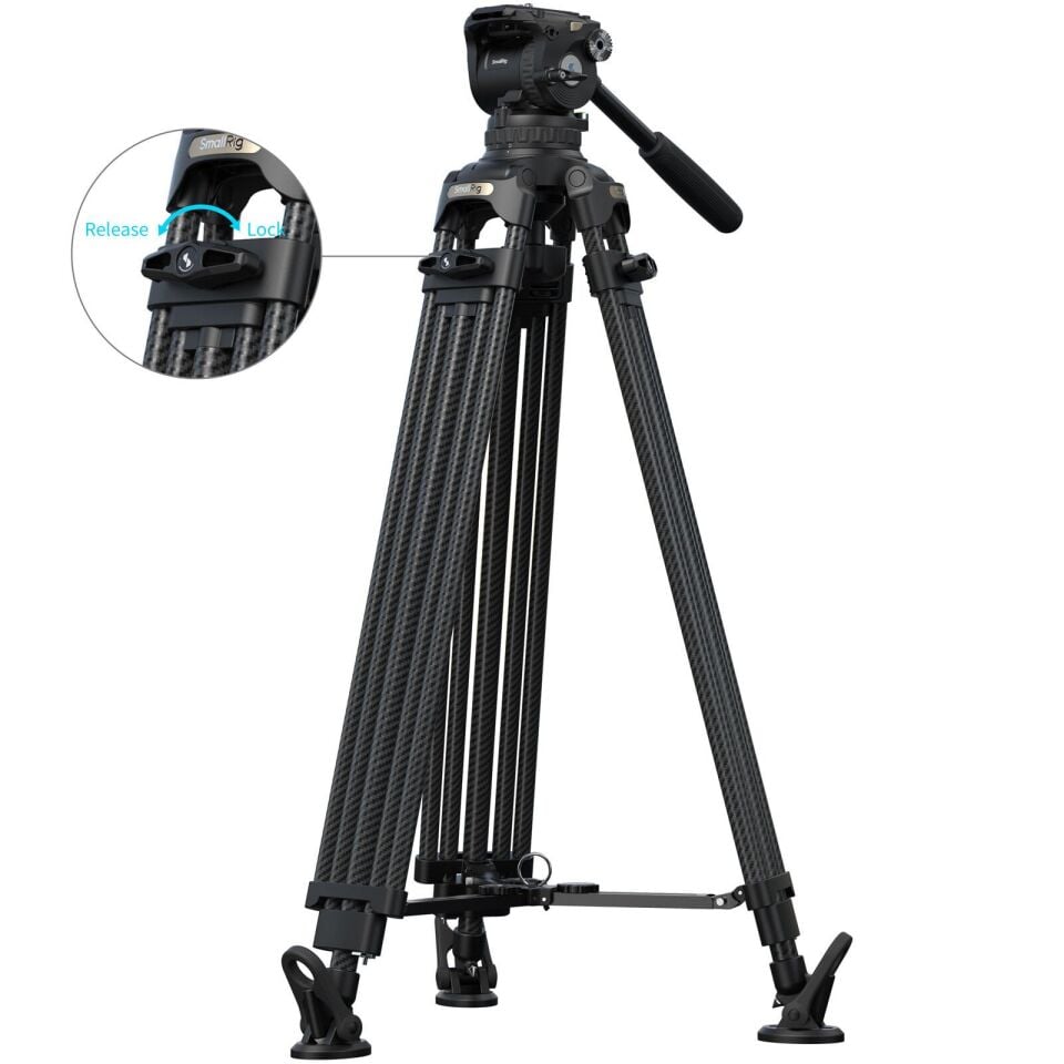 SmallRig 5578 FSD18 FreeSpeed ​​Ağır Hizmet Tipi Karbon Fiber Tripod