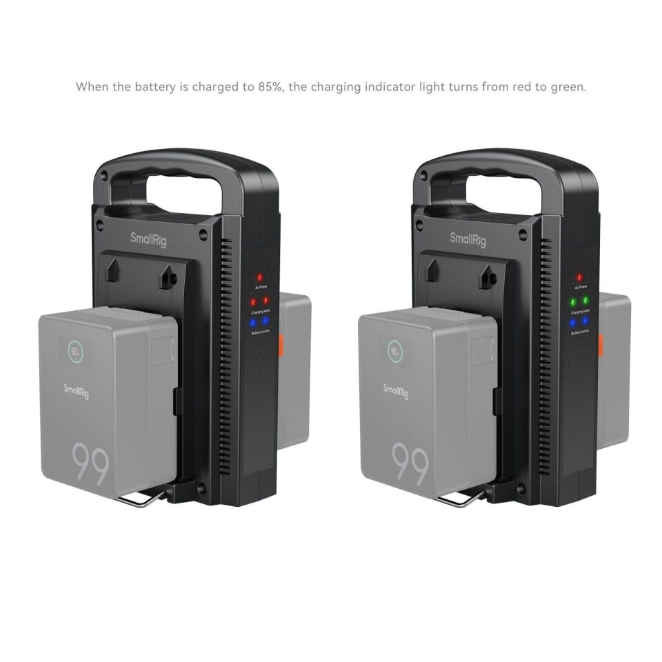 SmallRig 4450 Çift Kanallı V Montajlı Pil Şarj Cihazı