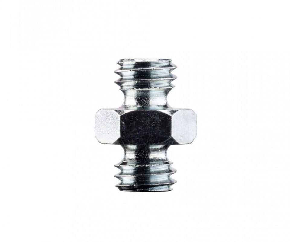Manfrotto 125 Çift Tarafı Vida Kısa Adaptör - 3/8 ve 3/8
