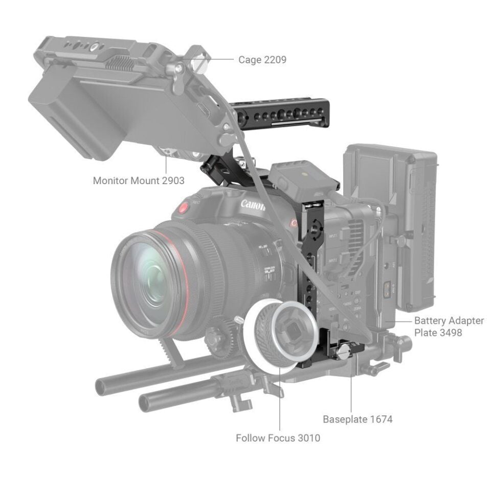 SmallRig 3899 Canon EOS C70 için El Kiti (2.EL üründür)