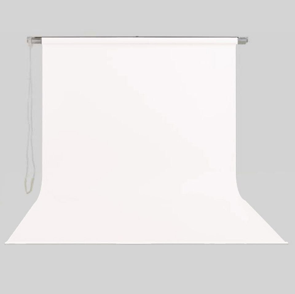 Stil Fon 270cm x 300cm Sonsuz Beyaz Fon Perdesi Seti