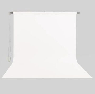 Stil Fon 195cm x 200cm Sonsuz Beyaz Fon Perdesi Seti