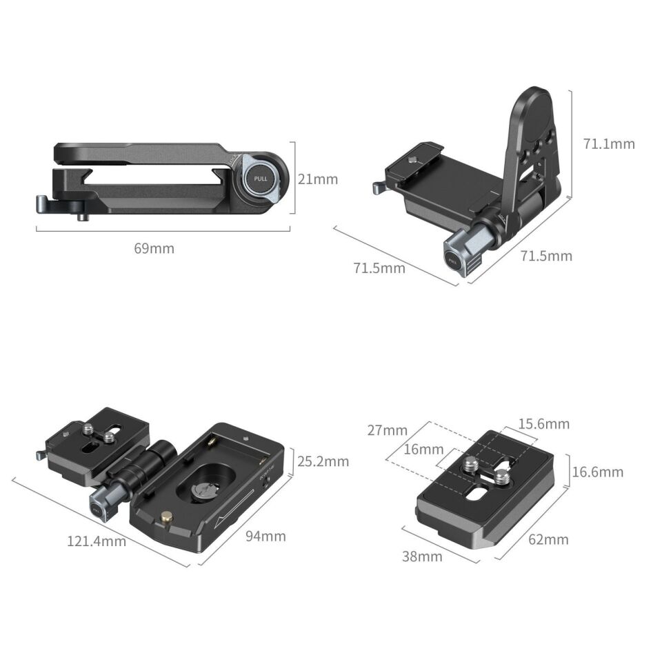 SmallRig 4696 NP-F Pil Adaptörü Montaj Plakası Kiti Aynasız Kameralar için