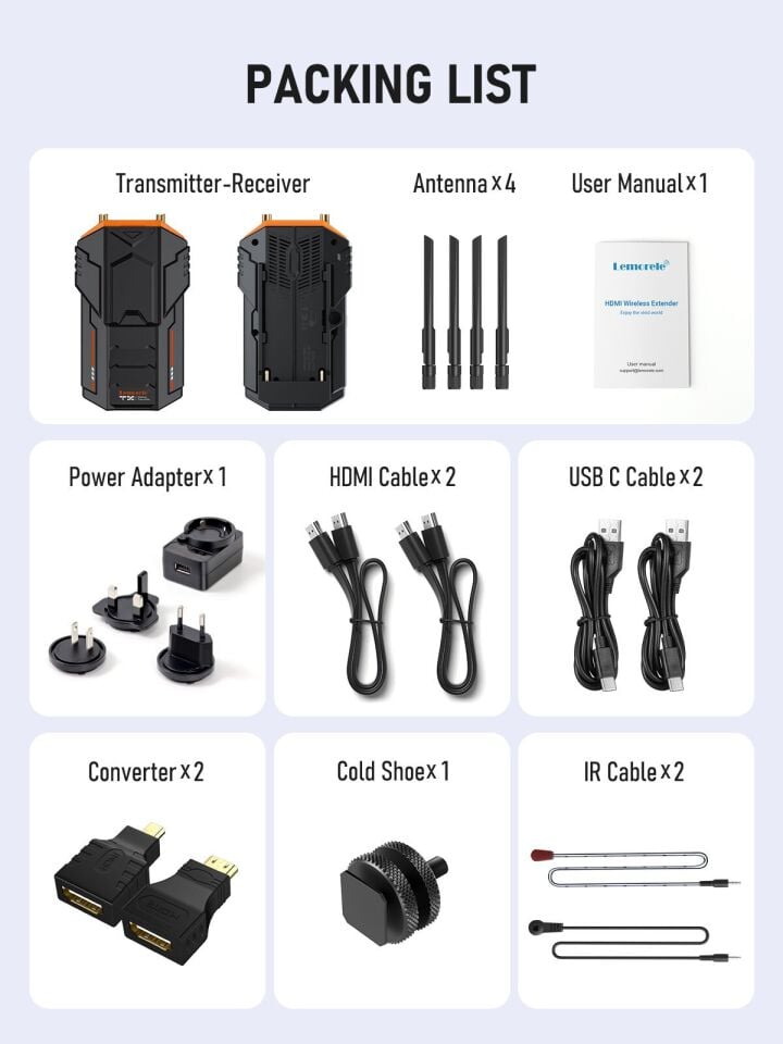 LEMORELE R100 1080 HDMI Kablosuz Görüntü Aktarım Cıhazı