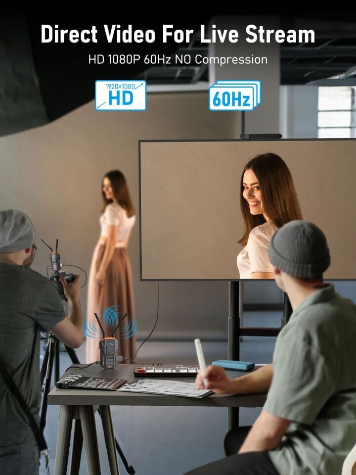 LEMORELE R100 1080 HDMI Kablosuz Görüntü Aktarım Cıhazı