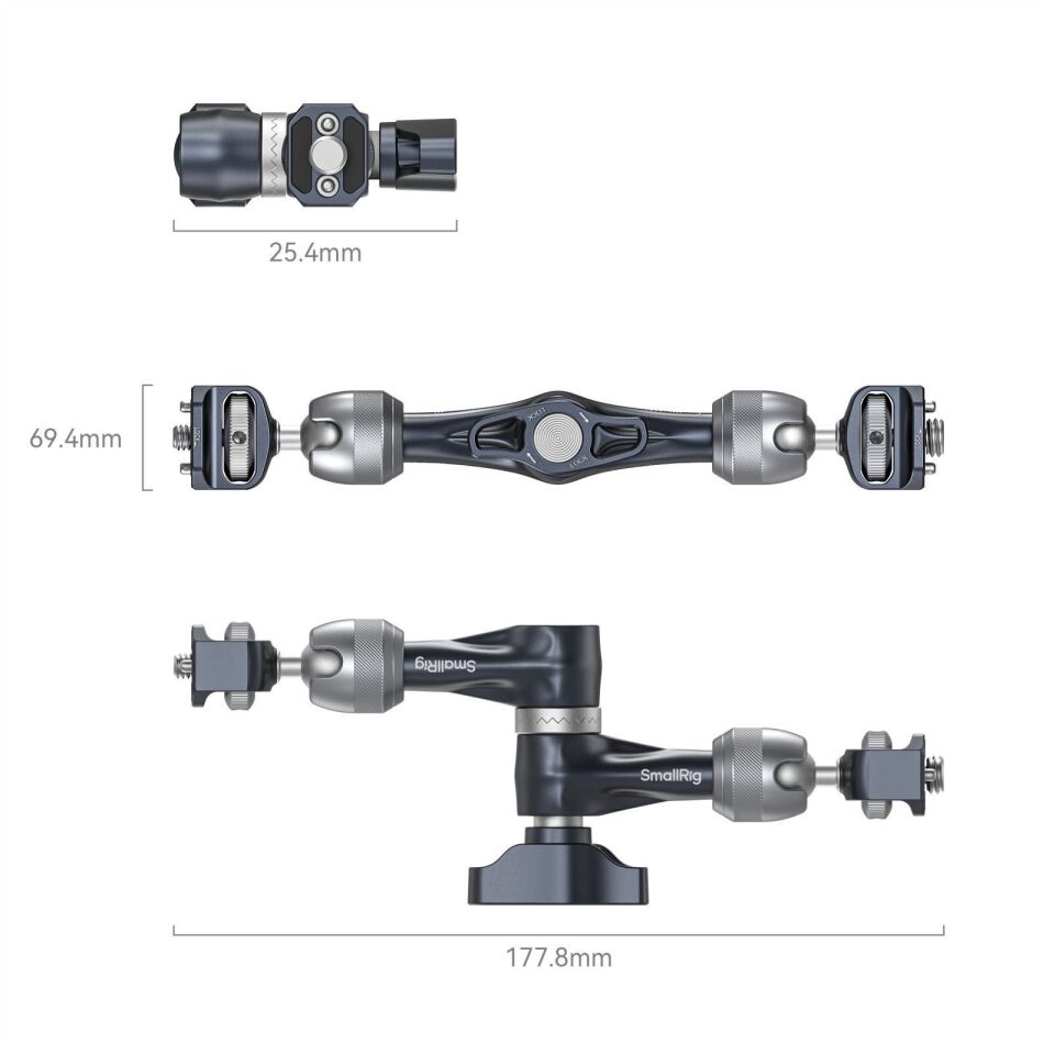 SmallRig 4899 Rosette Magic Arm (7'') 3/8''-16 ARRI Konumlandırma Vidası