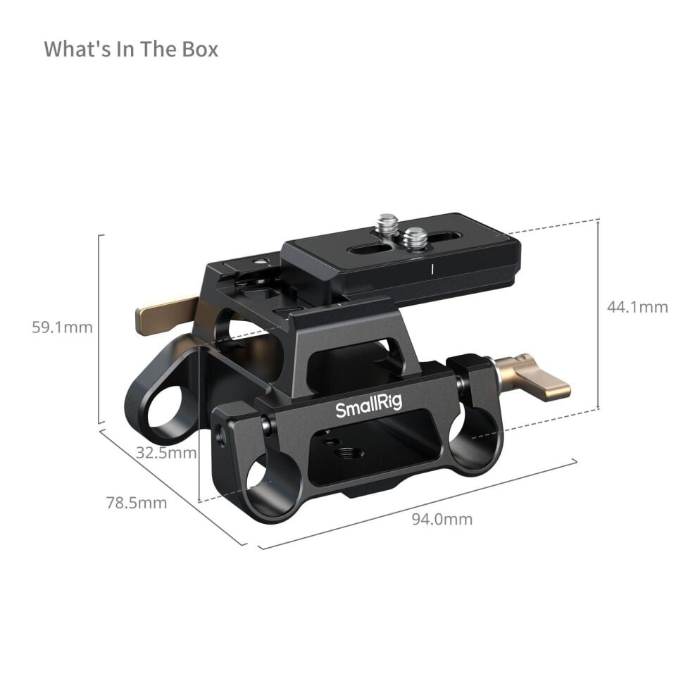 SmallRig 5365 Arca Tipi Montaj   15mm Ray Taban Plakası