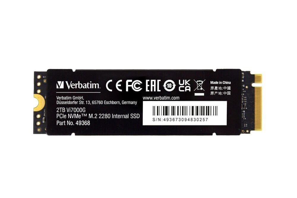 Verbatim 2TB Dahili M2 VI 7000 SSD PCIE Gen 4 6700MB/S - 7400MB/S-(49368)
