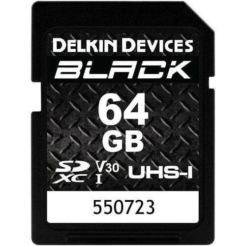 Delkin 64GB SD UHS-I V30 Black Hafıza Kartı