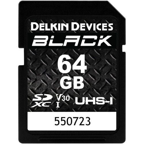Delkin 64GB SD UHS-I V30 Black Hafıza Kartı