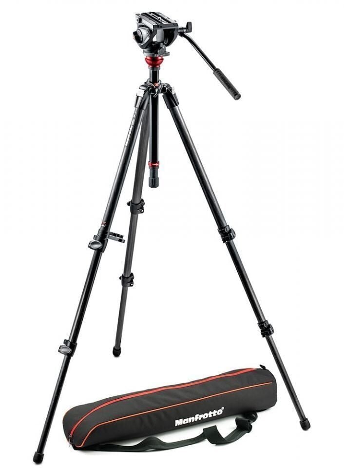 Manfrotto MVH500AH,755CX3 Karbonfiber Video Tripod Kit