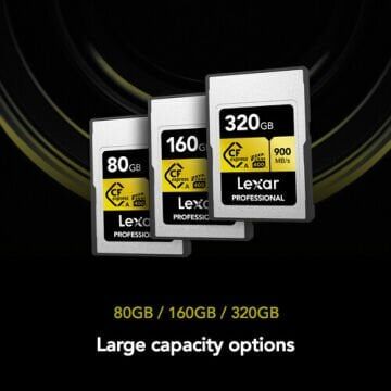 Lexar 320GB Professional CFexpress Type A Card GOLD Series