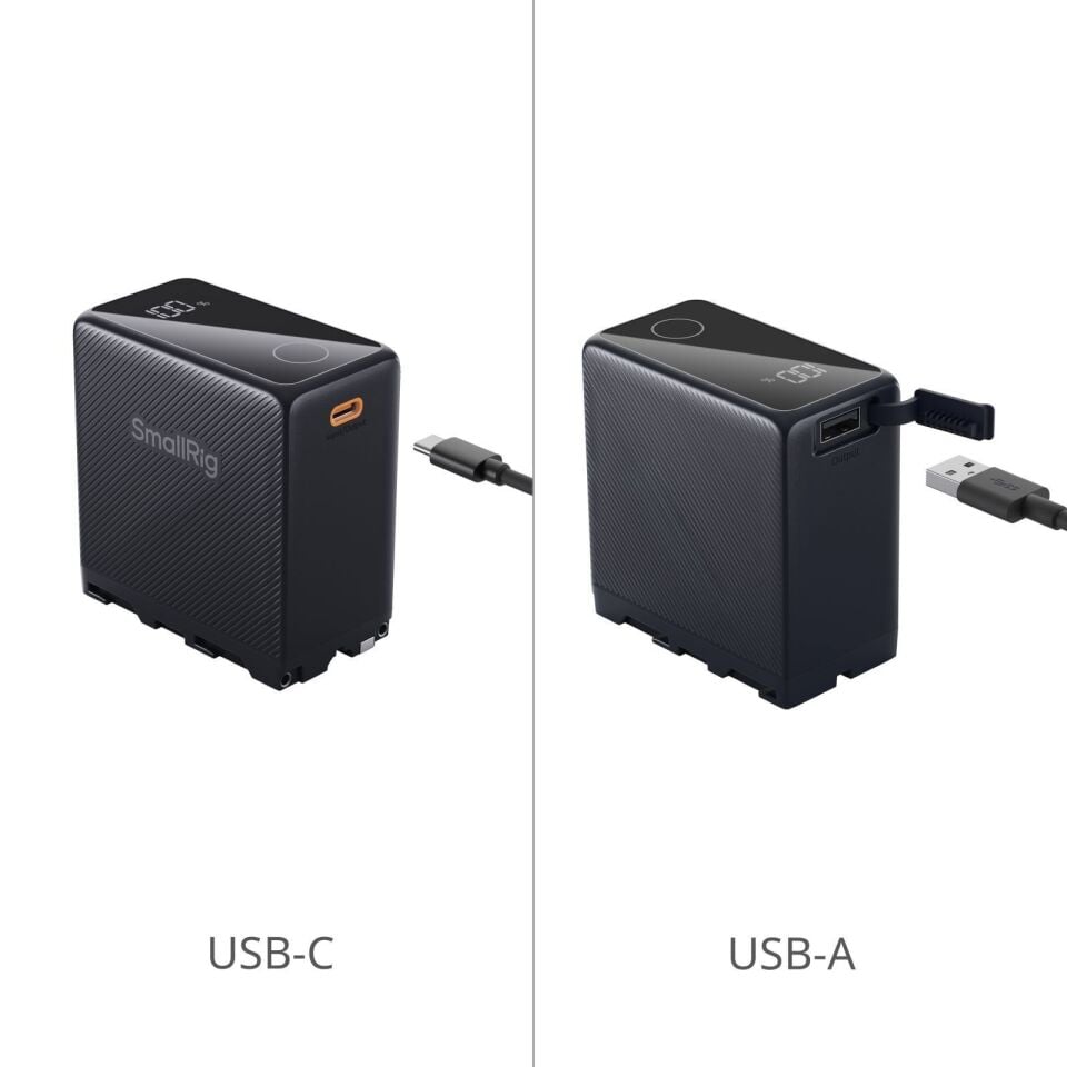 SmallRig 4469 Sony NP-F970 USB-C Şarj Edilebilir Kamera  Pili (Siyah)