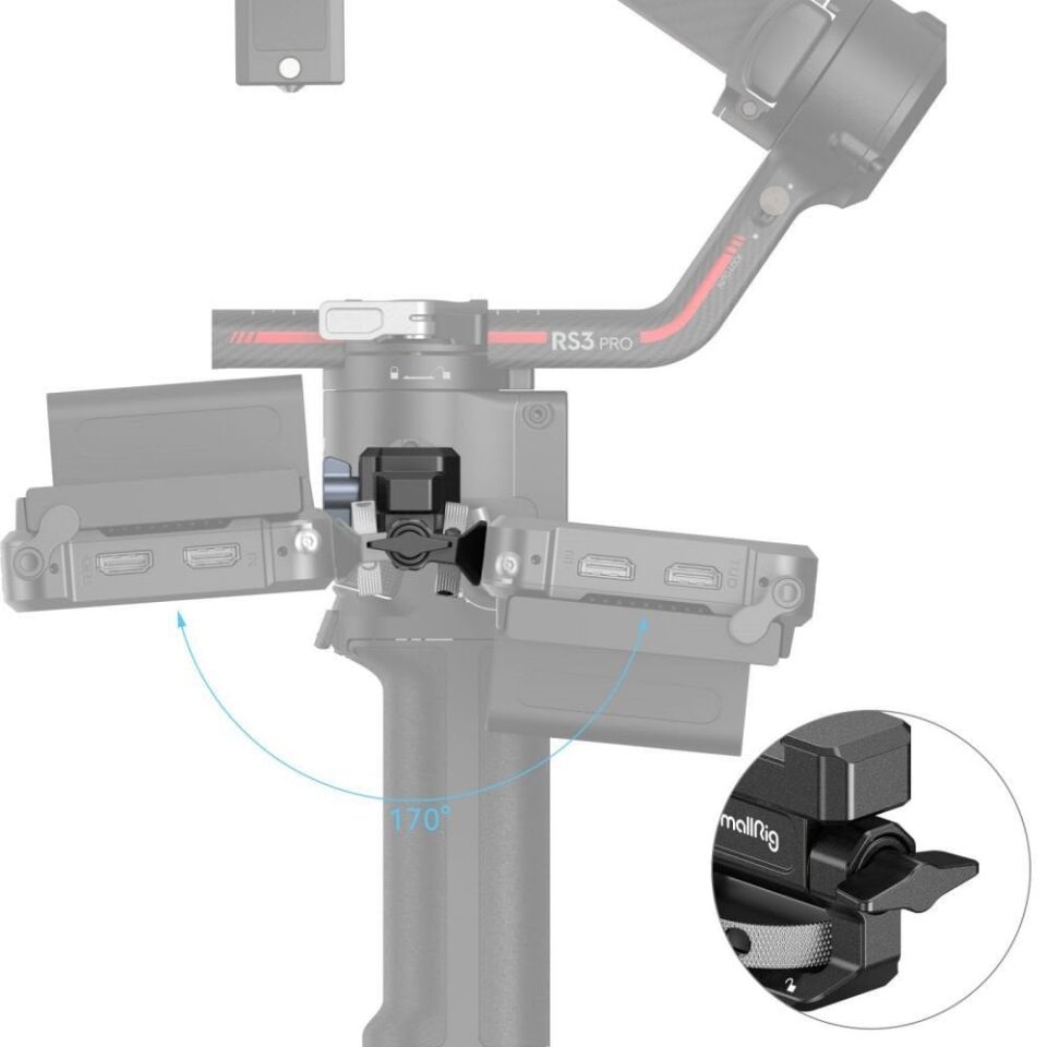SmallRig 3026 DJI RS 2 / RSC 2 / RS 3 / RS 3 Pro / RS 3 Mini / RS 4 / RS 4 Pro  için  Monitör Montaj Desteği