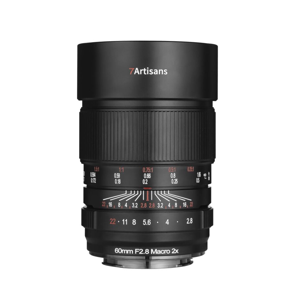 7Artisans 60mm F2.8 Macro 2x Full Frame Canon (EOS-R Mount) MF Lens