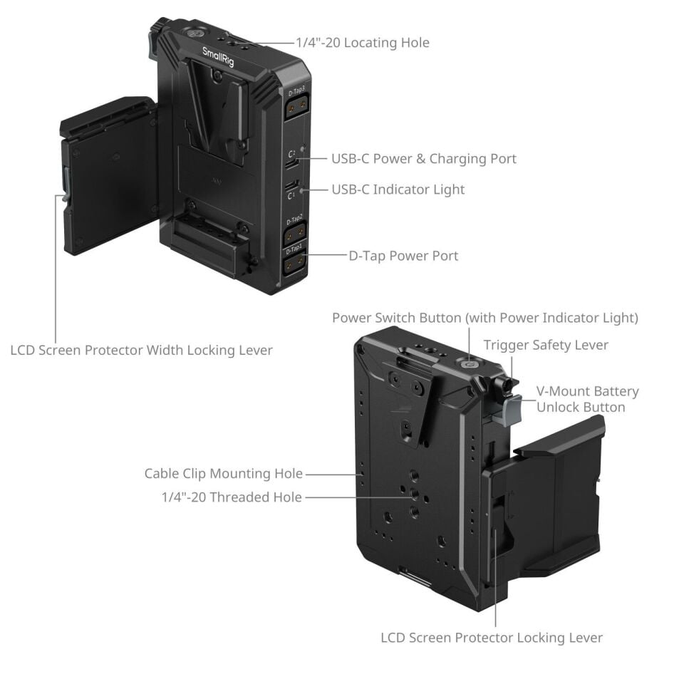 SmallRig 5228 V-Mount Akü Montaj Plakası