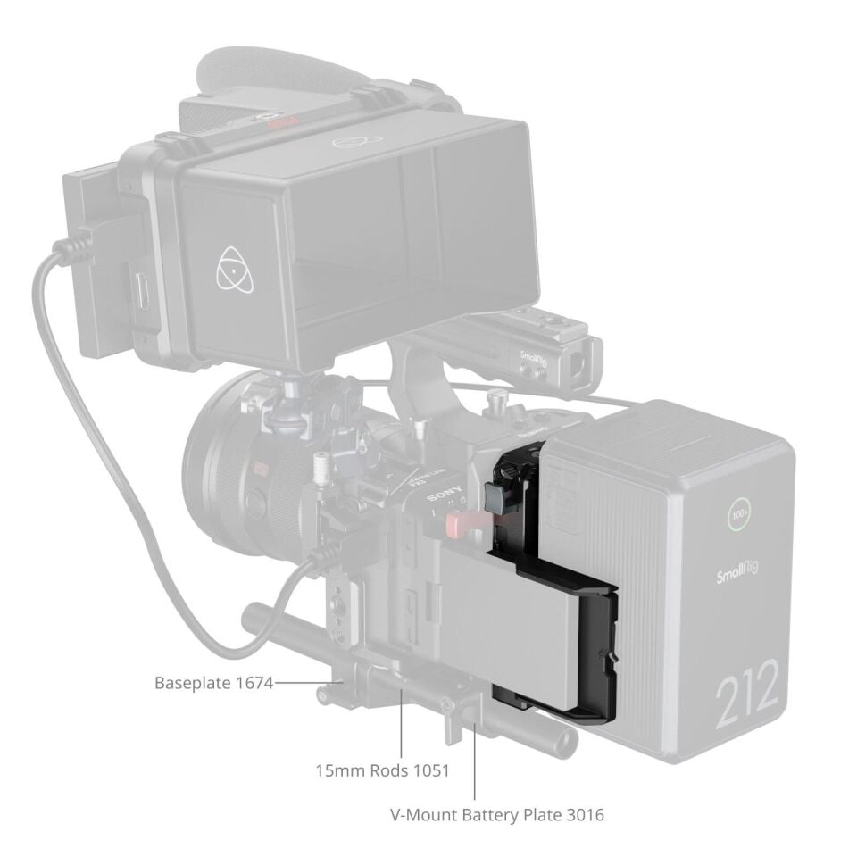 SmallRig 5228 V-Mount Akü Montaj Plakası