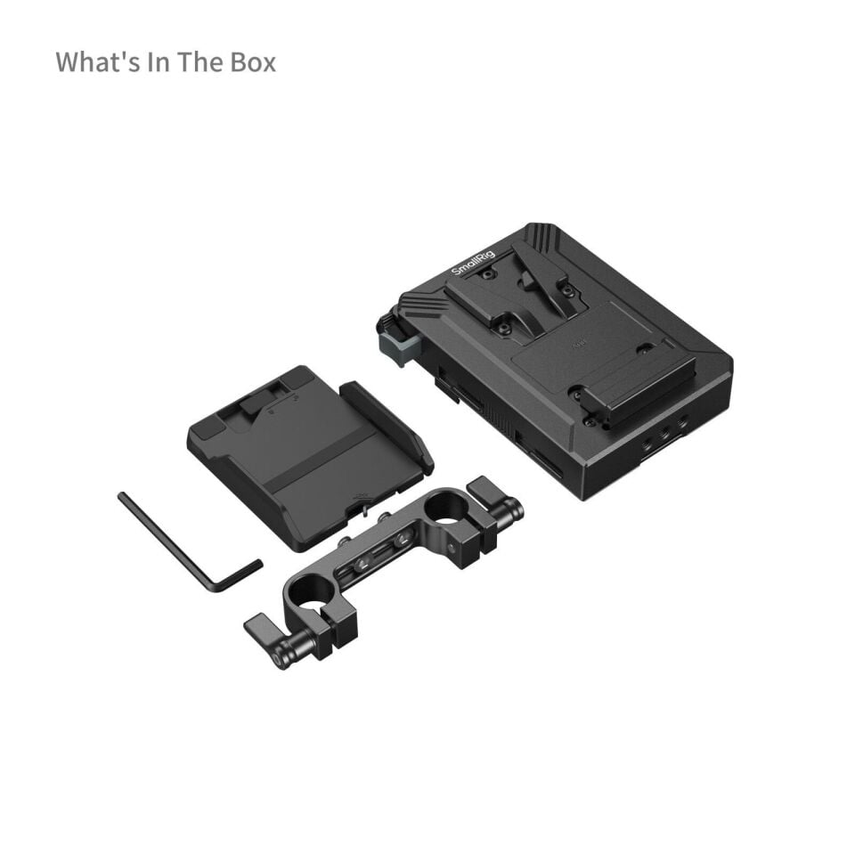SmallRig 5226 V-Mount Pil Montaj Plakası Kiti 15 mm LWS Rob Borulu
