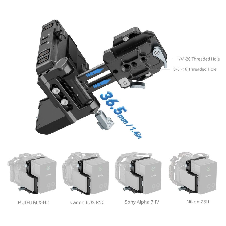 SmallRig 5227 V-Mount Akü Montaj Plakası Kiti