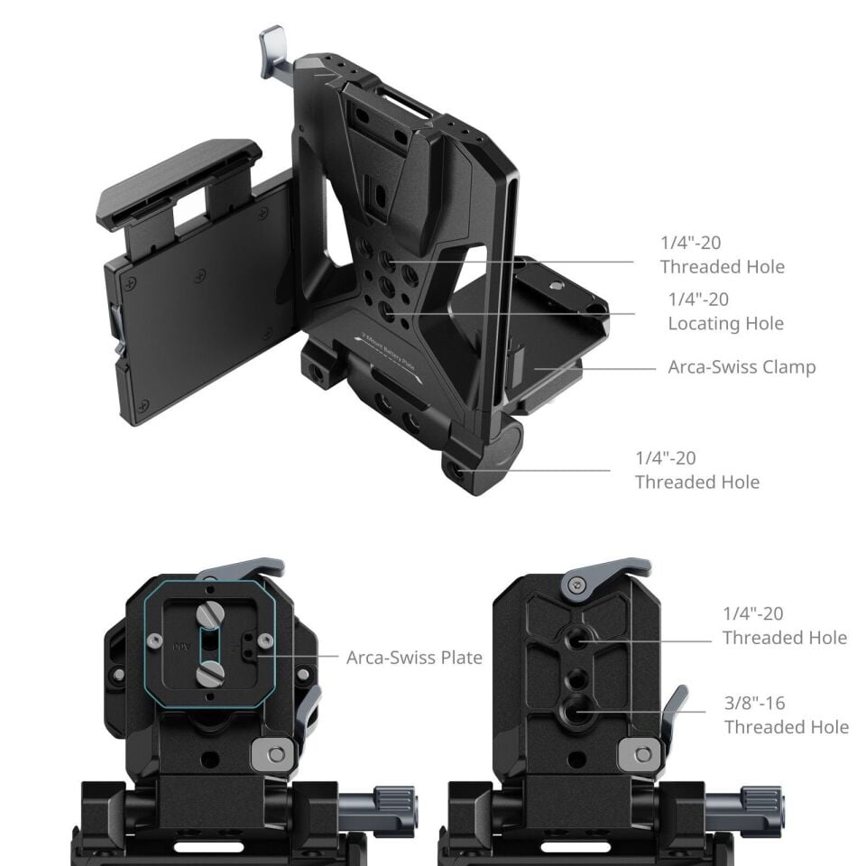 SmallRig 5315 V-Mount Akü Montaj Plakası Kiti (Pro)