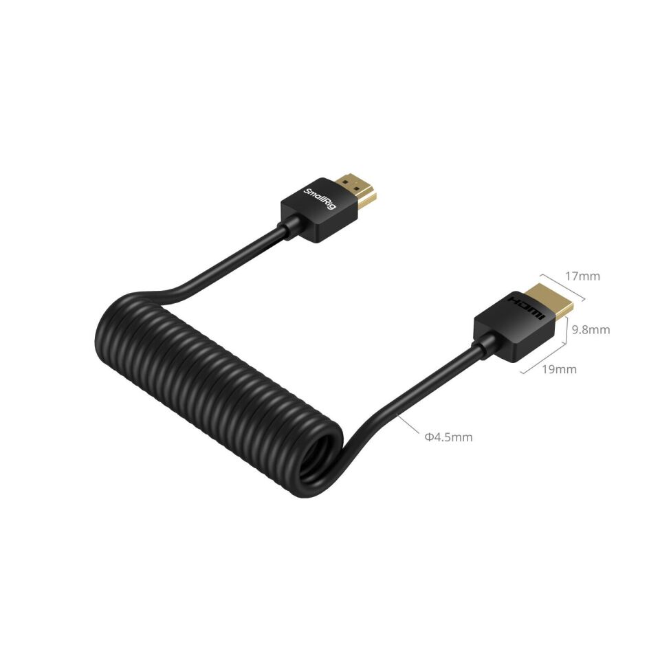 SmallRig 4963 Sarmal HDMI Veri Kablosu (A'dan A'ya)