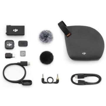 DJI Mic 3 Kompakt Kablosuz Mikrofon Sistemi/Kamera ve Akıllı Telefon için Kaydedici