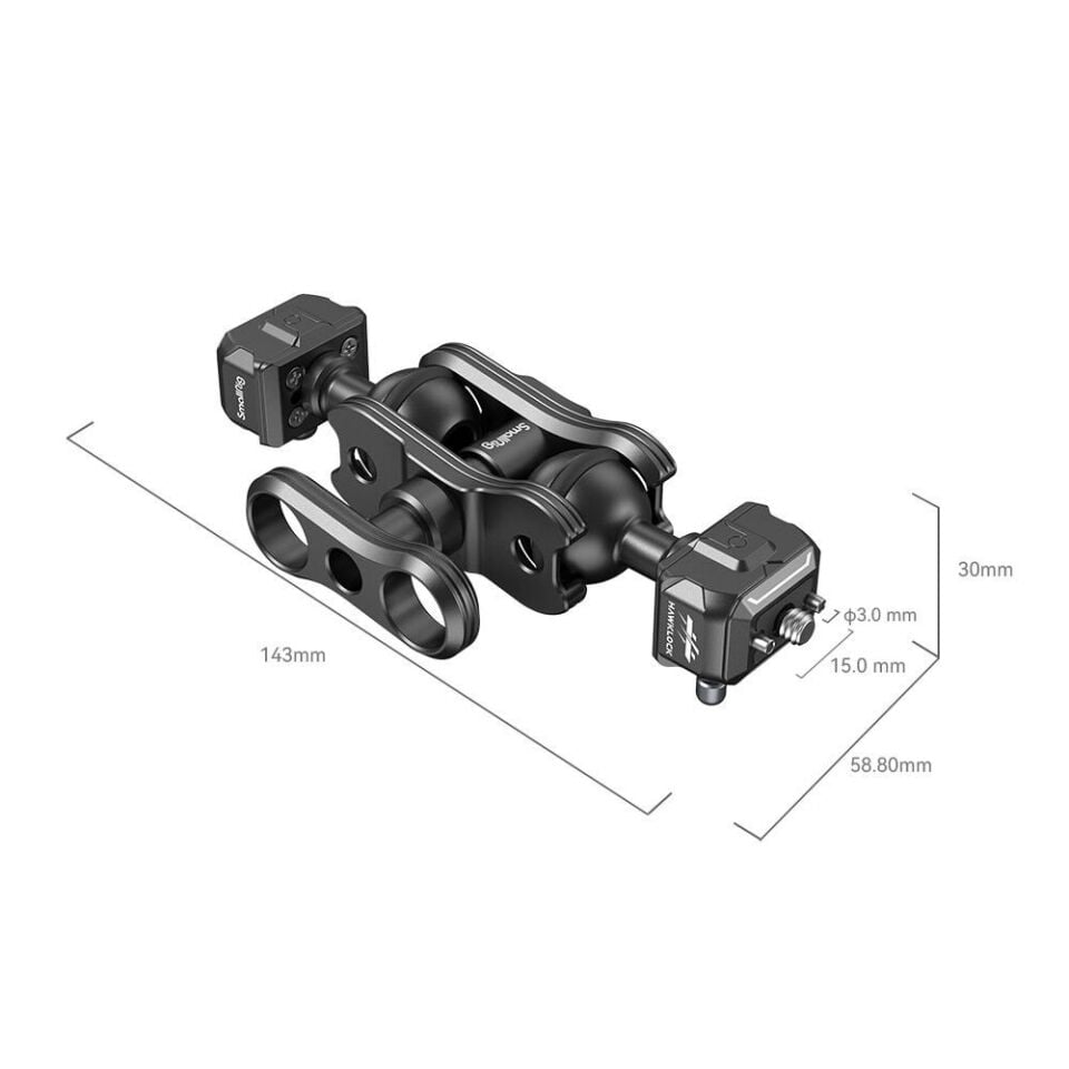 SmallRig 3515C Drop-in HawkLock Mini Magic Arm Hızlı Çıkarma Bilyalı Başlıklı
