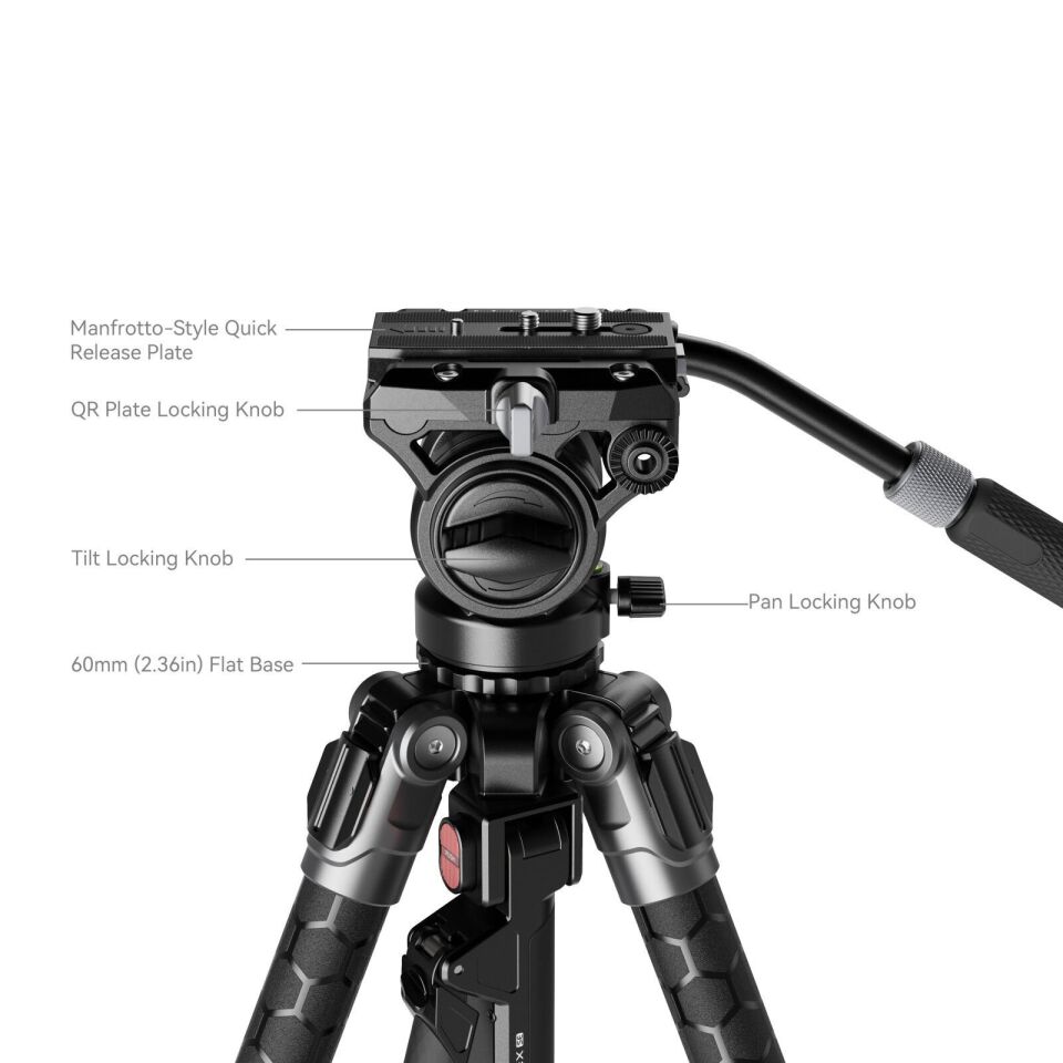 SmallRig 5305 X Potato Jet TRIBEX SE Hidrolik Tripod
