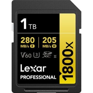 Lexar 64GB Professional 1667x SDXC 250MB/sn V60 Hafıza Kartı (2'li Paket)